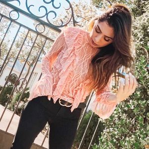Tops - Coral Lace Top Tops - Coral Lace Top